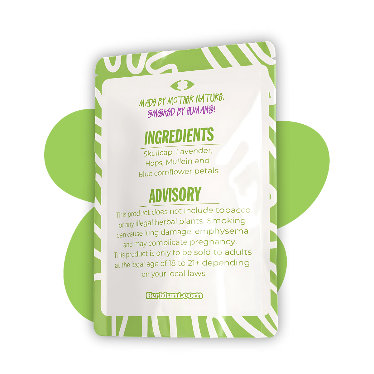 Herblunt sleepy blend Product packaging with green and white design on a white background